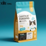 OEM Plastic Pouch Big Size 5kg 10kg 15kg Handle Flat Bottom Resealable Zipper Pet Dog Food Packaging Bags