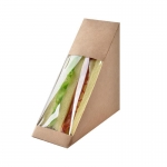 China Hot Sale Kraft Paper Folding Sandwich Box with Window